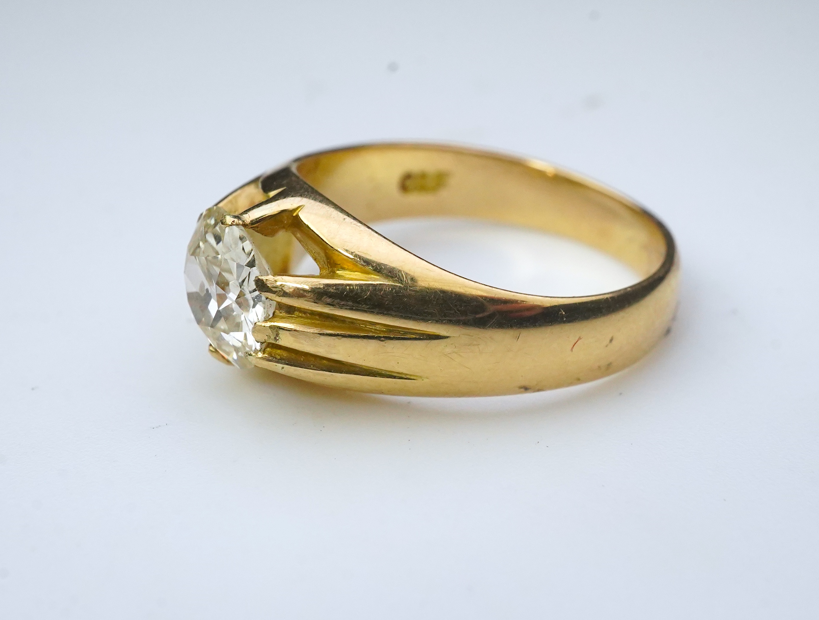 A diamond ring, 1.28 carat old mine cut diamond ring